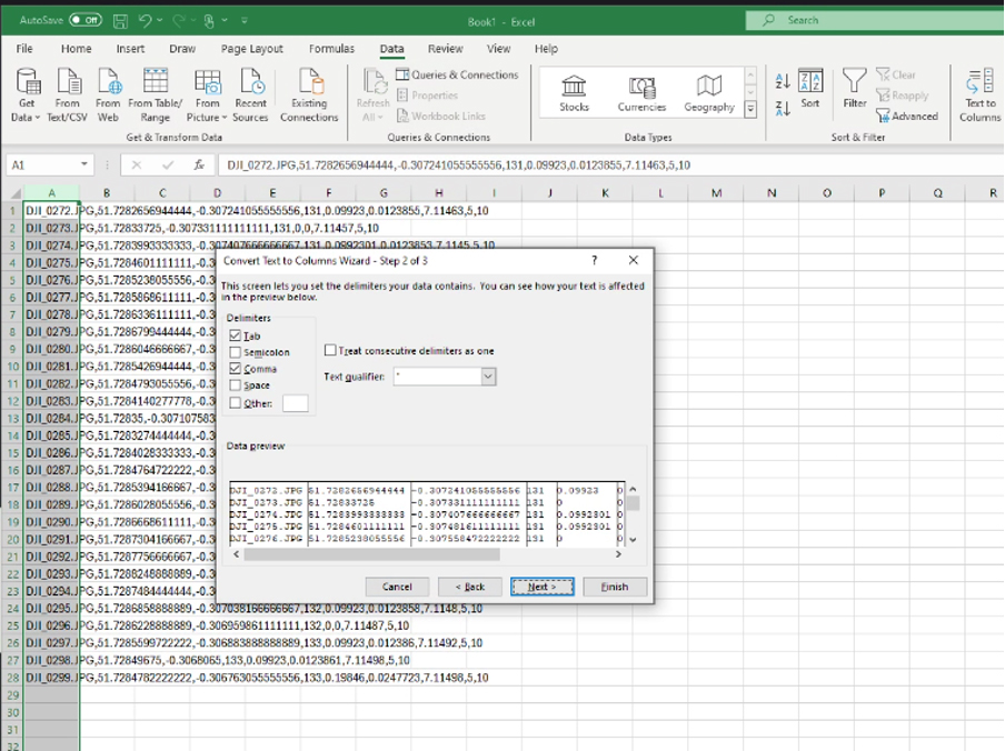 Text to Columns